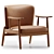 Luxury Troubadour Saddle Leather Armchair 3D model small image 1