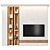 Modern TV Wall with Shelves 3D model small image 1