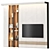 Modern TV Wall with Shelves 3D model small image 3