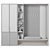 Versatile Hallway Cabinet Set 3D model small image 5