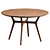 Safavieh Taika Woven Leather & Ash Dining Set 3D model small image 3