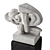 Intricate Knot Sculpture and Pedestal 3D model small image 6