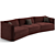 Luxury Trussardi Maryl Sofa 3D model small image 2