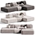 Elegant Aima Sofa Beds Concept 3D model small image 6