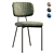 Elegant Hanna Velvet Chair 3D model small image 1