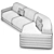 Penelope Fold-Out Sofa Bed 3D model small image 5