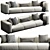 Elegant B&B Italia Sofa 3D model small image 1