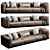 Elegant B&B Italia Sofa 3D model small image 3