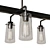 Sleek Modern 6-Light Pendant Chandelier 3D model small image 5