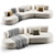 Modern Bon Bon Sofa Collection 3D model small image 4