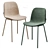 Scandinavian Dining Chair Beige-Olive 3D model small image 5