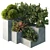 Outdoor Garden Plants Flower Box 3D model small image 1