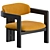 0417 Armchair: Elegant Contemporary Design 3D model small image 1