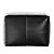 CB2 Square Black Leather Pouf 3D model small image 2