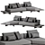 Sleek Contemporary View Sofa Design 3D model small image 5