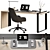 Modern Office Furnishings Collection 3D model small image 3