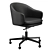 Modern Leather Swivel Office Chair 3D model small image 3