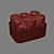 Rattan Basket Towel Set 3D model small image 3