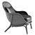 Elegant Rattan Lounge Chair 3D model small image 12