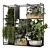 Metal Stand Indoor Plants Set 3D model small image 3