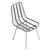 Chevron Rattan Dining Chair 80cm 3D model small image 6