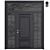 Modern Entry Door Set 90 3D model small image 1