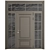 Modern Entry Door Set 90 3D model small image 2